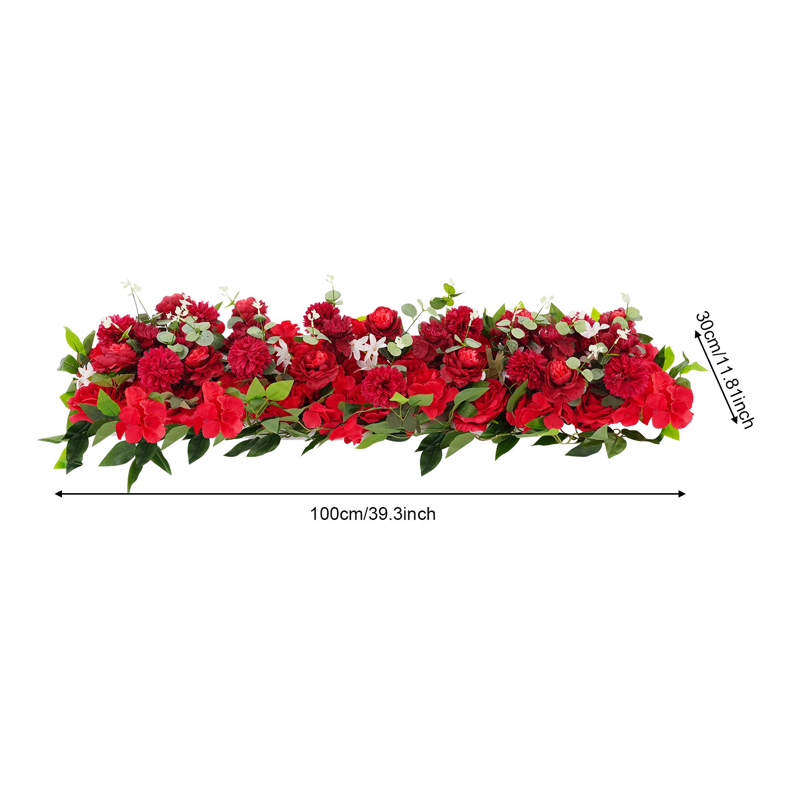 Artificial Flower Artificial Polyester Fibre Flowers Row 100*30cm for Home Decor