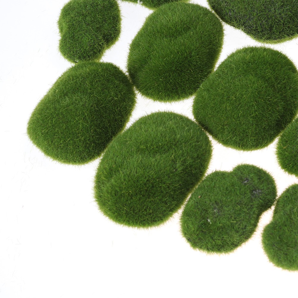 Green Simulation Moss Rocks Fake Plants for Class Projects and Event Decorations