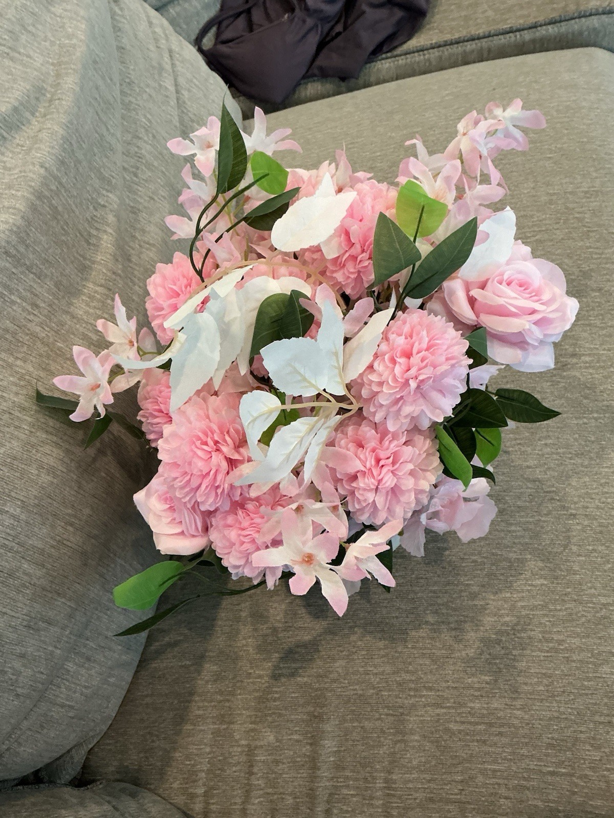 4 Bundles 36 Heads Rose Peony Fake Artificial Flowers Bouquet For Wedding Decor