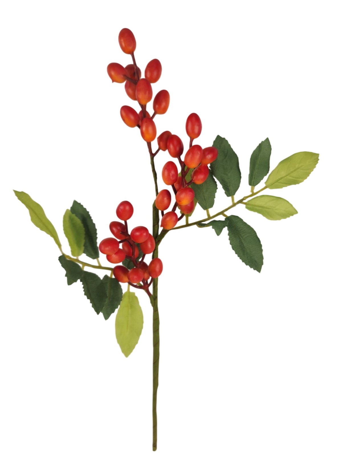 Bittersweet Orange Berry Stem 13.5 Inch Artificial Berry Branch Farmhouse Lodge