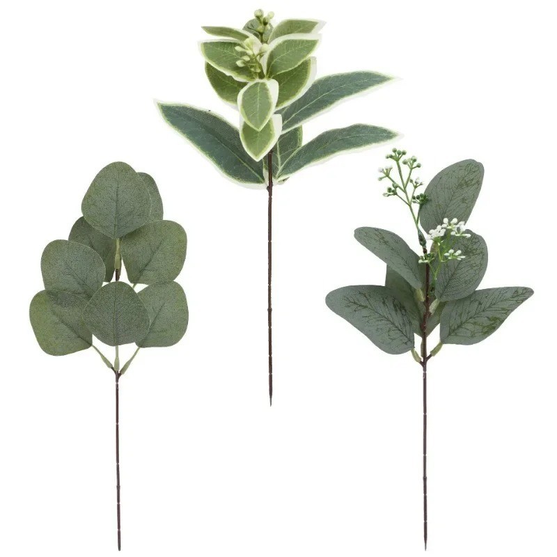 Artificial Eucalyptus Leaf Branch Fake Green Plant Wedding Home Decor