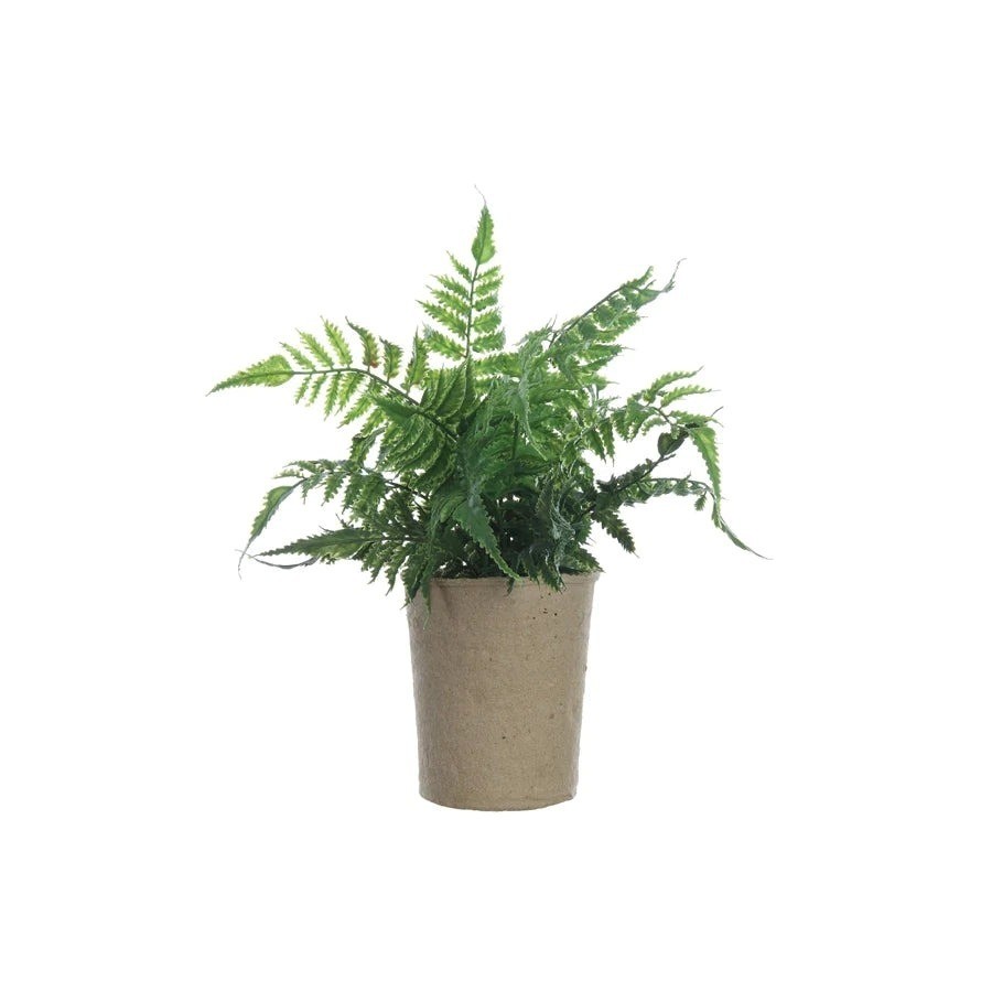 Faux Fern in Paper Pot NEW Home Decor Faux Plant Fake Plant