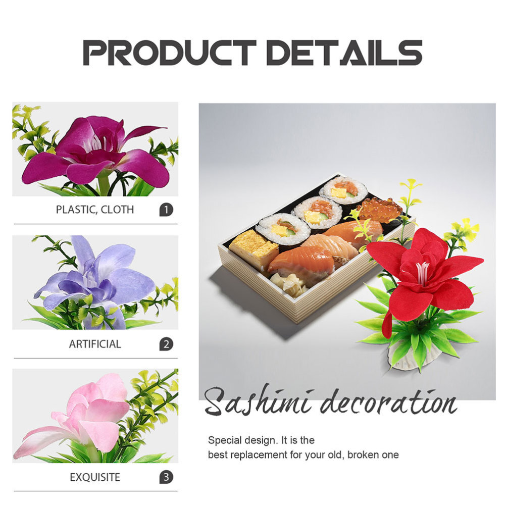 8pcs Artificial Flowers Decorative Flower For Plate Fake Flowers Decor