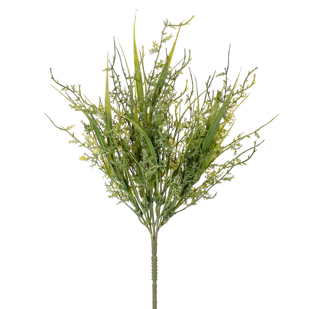 Package of 4 Small Artificial Indoor/Outdoor 15″ Decorative Grass Bushes