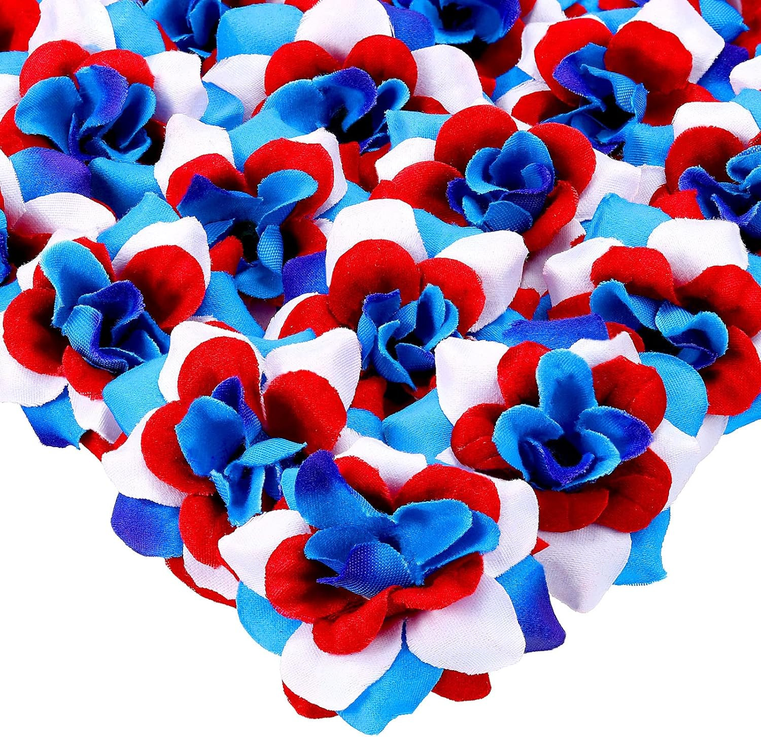 30 Pcs Artificial Rose Decor Red White Blue Artificial Rose Garland Flower Color
