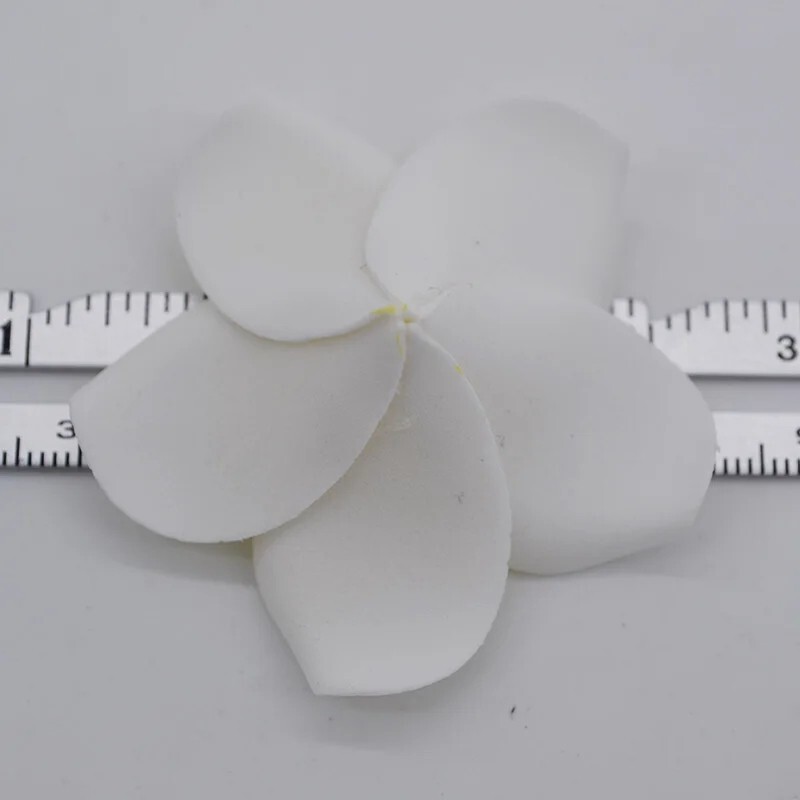 10pcs 5cm Plumeria Foam Flowers | Hawaiian Frangipani | Wedding Party Decor