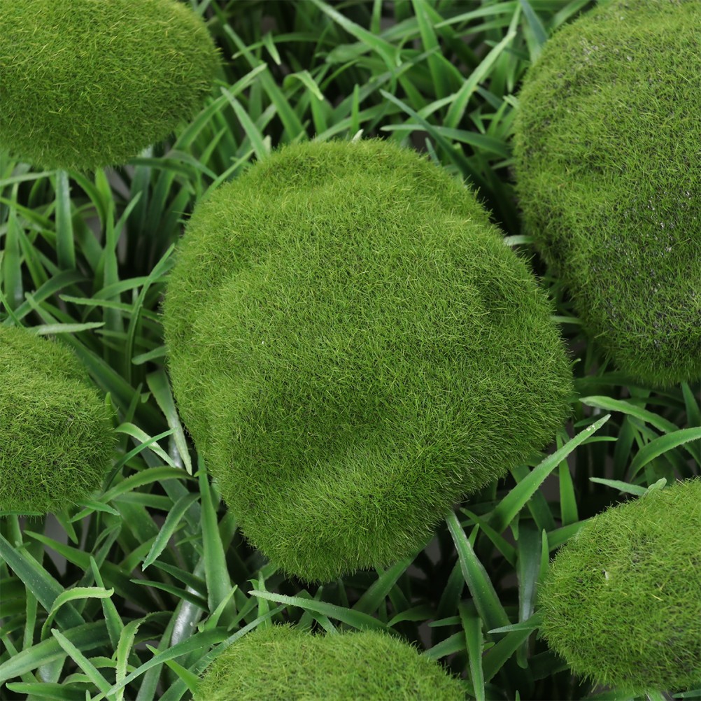 Green Simulation Moss Rocks Fake Plants for Class Projects and Event Decorations