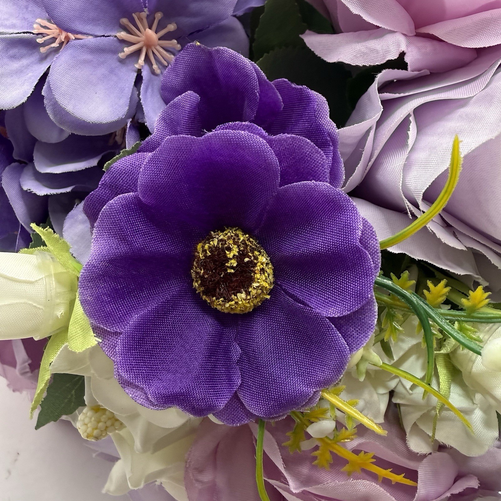 Wedding Bouquet Bride Bridal Bridesmaid Centerpiece Artificial Flowers Lilac