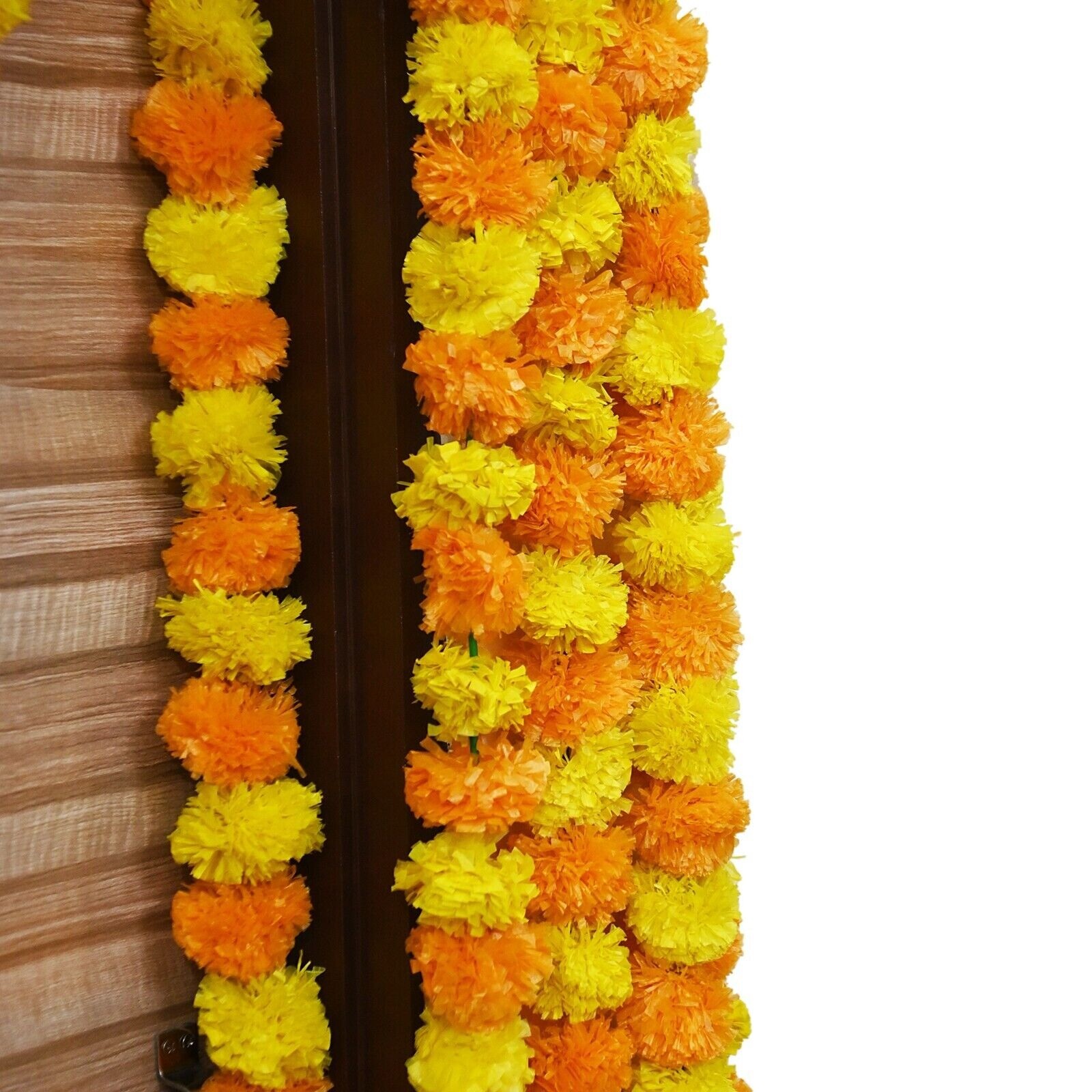 Wholesale Indian Mix Color Marigold Flower Mehndi Decoration Artificial Garlands