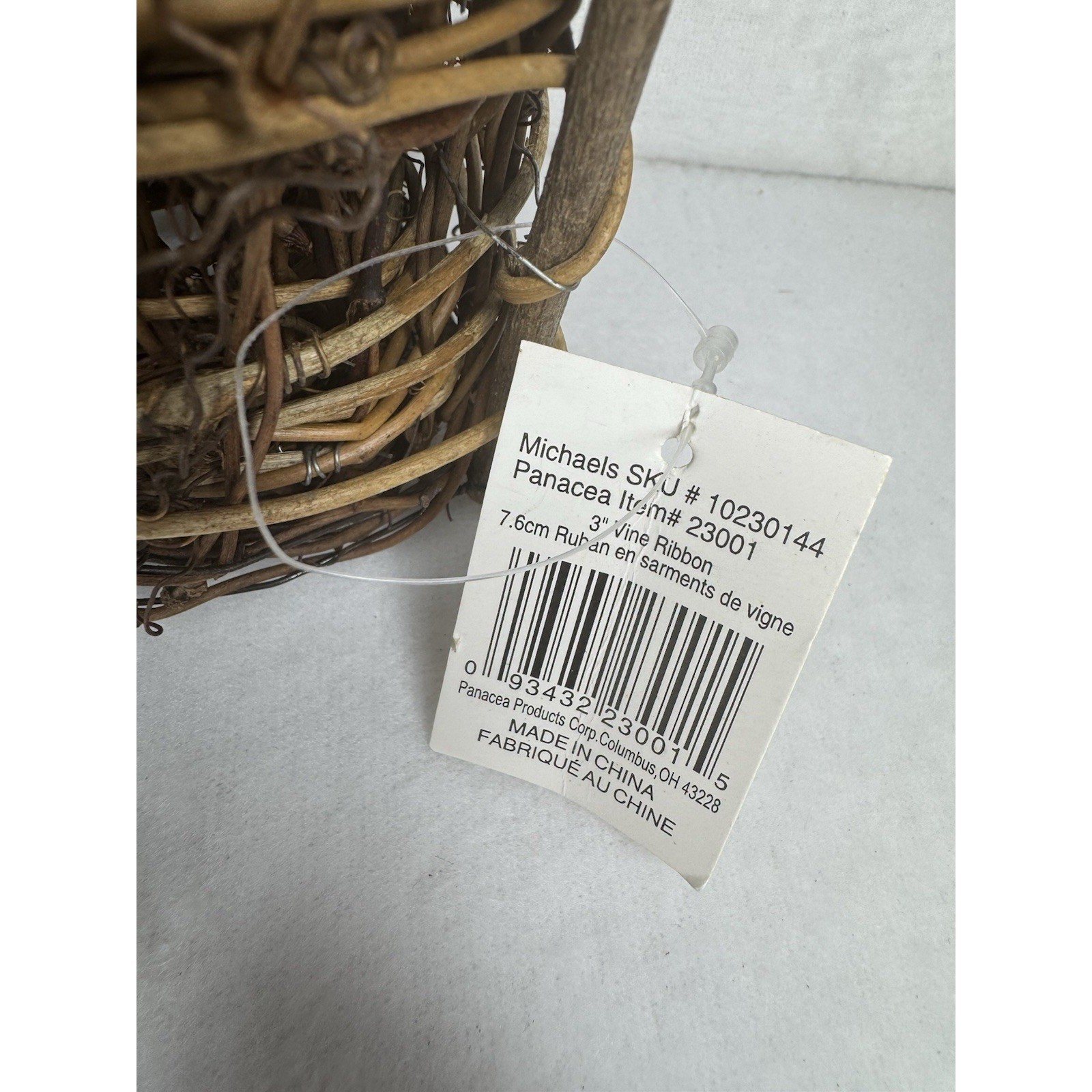 Panacea 3″ Vine Ribbon Natural Grapevine Roll Michaels Rustic Craft Decor New