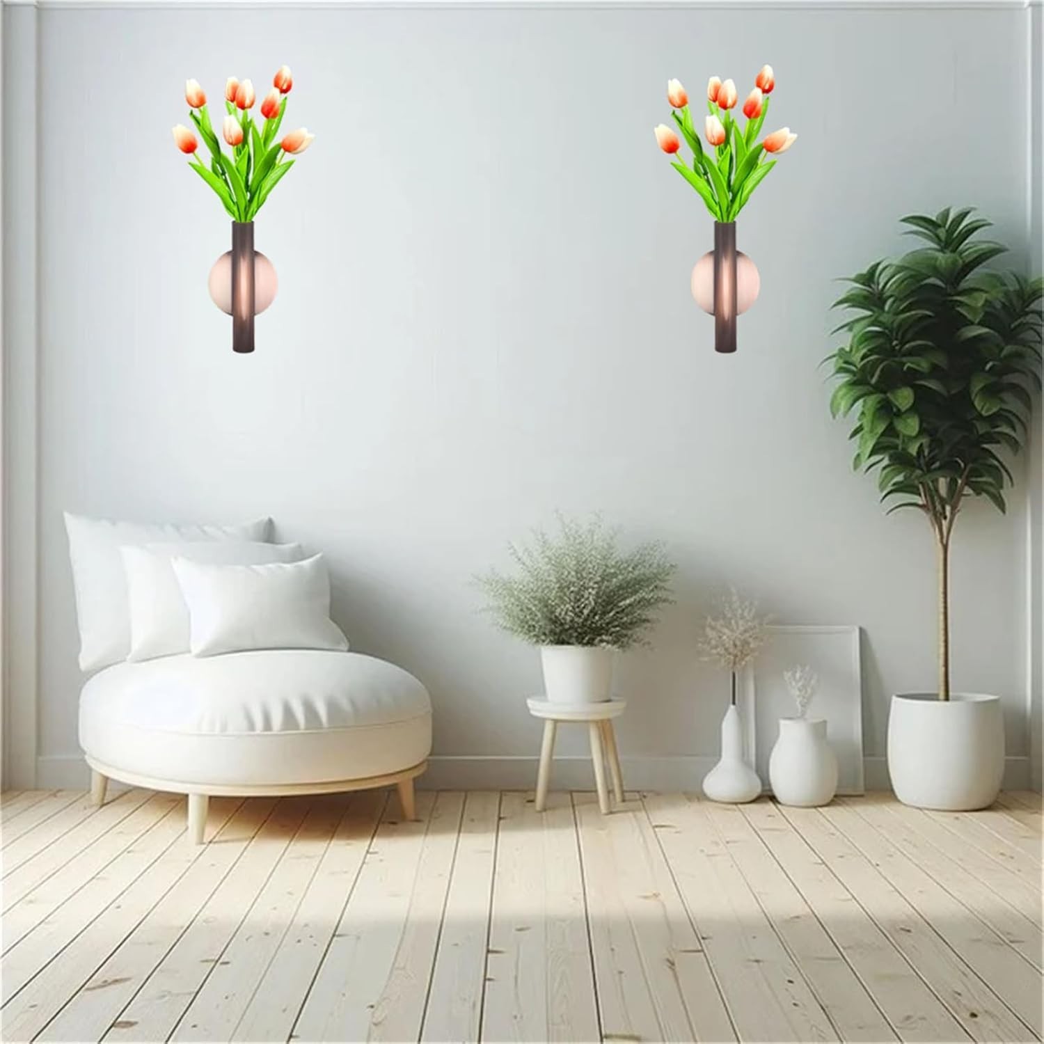 Durable Gold Metal Tube Flower Holders – Set of 2 for Home & Memorial Use
