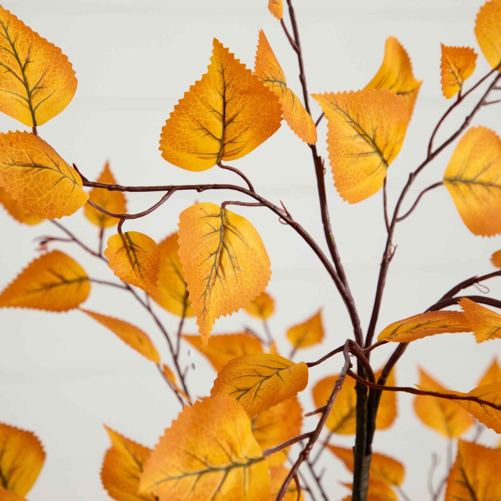 Nearly Natural 4ft Autumn Birch Artificial Fall Tree Decorative Planter