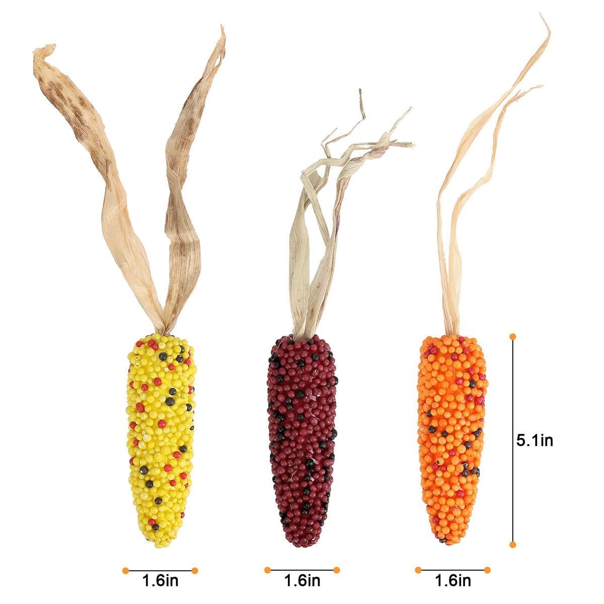 6Pcs Artificial Ornamental Foam Corn Decoration Thanksgiving Fall Home Decor