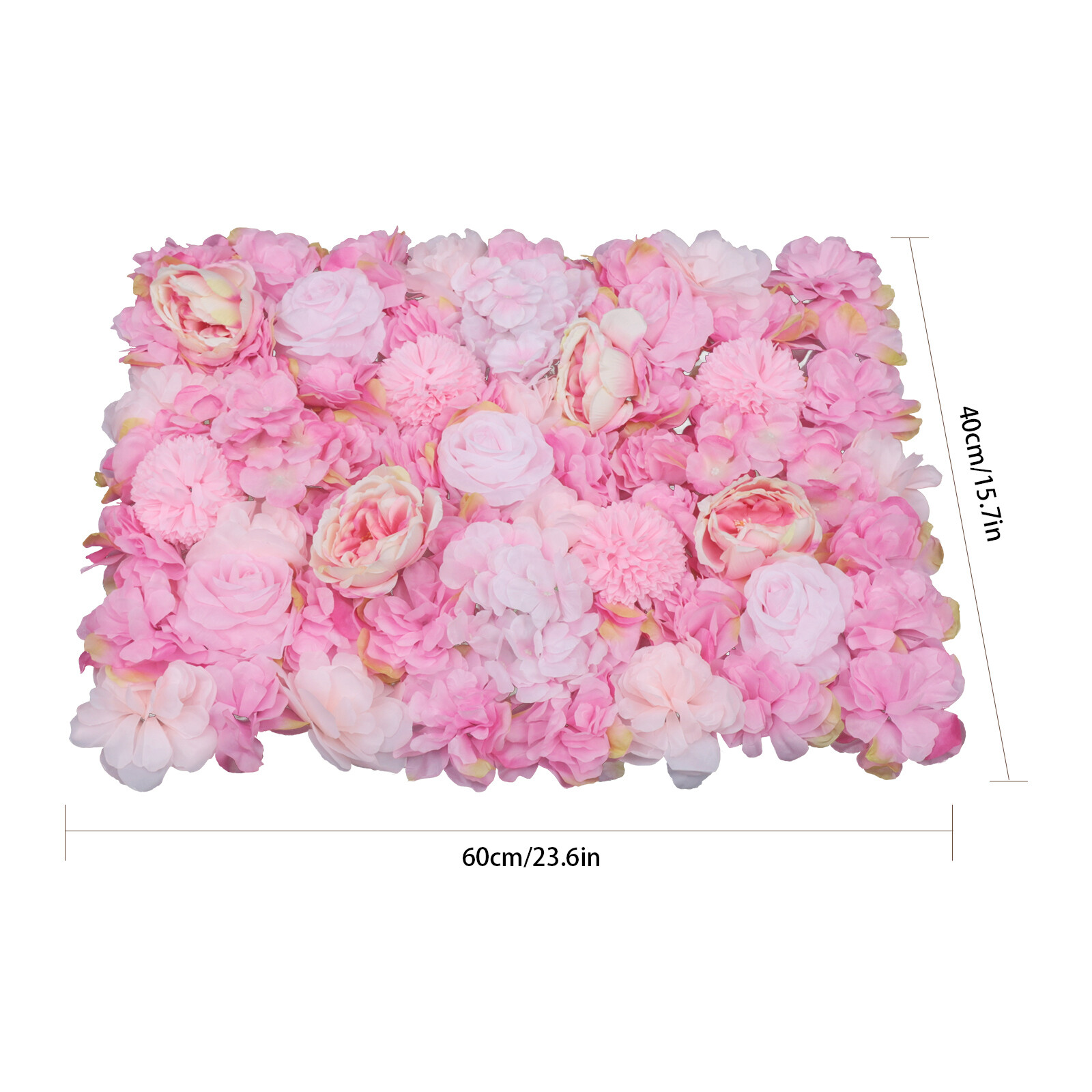 6X Artificial Silk Flower Wall Panel Wedding Party Floral Decor Venue Background