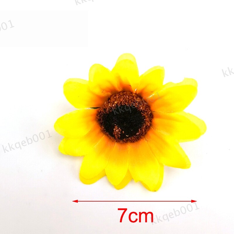 7cm Mini Silk Sunflower Artificial Fake Flowers Head For diy Wedding Party
