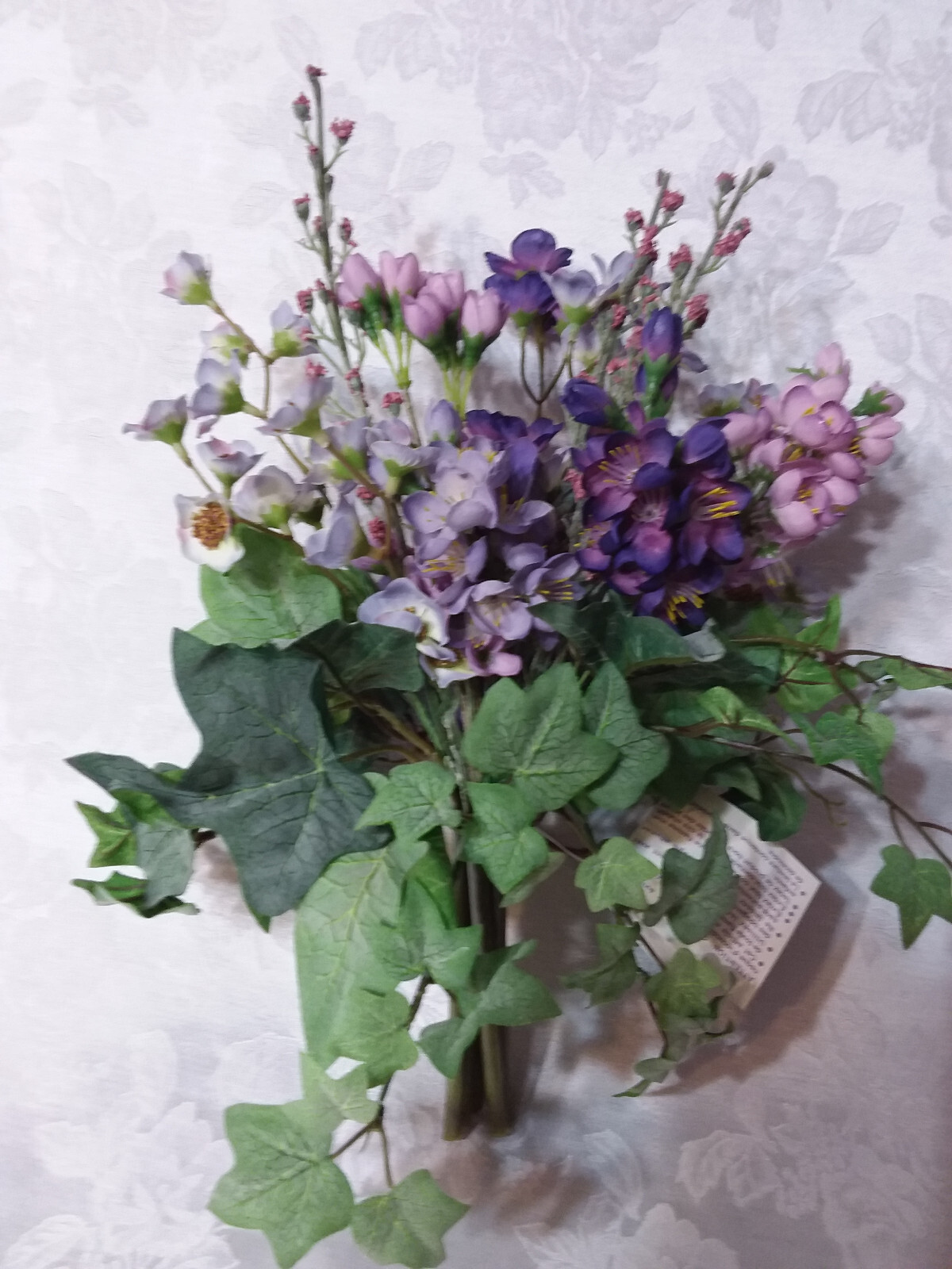 Home Interiors Purple Wildflower Floral Standing Bouquet/ Lavender, Plum/New