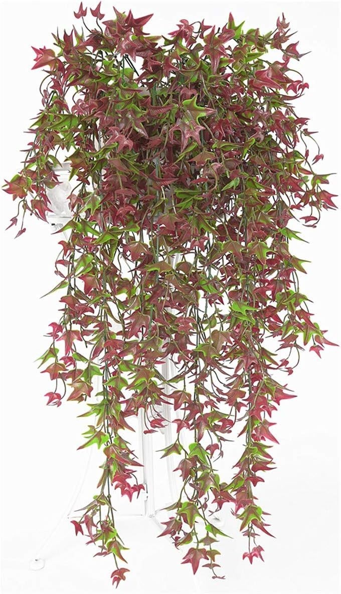 Lifelike Red Ivy Vine – Perfect for Indoor and Outdoor Decoration, 2 Packs