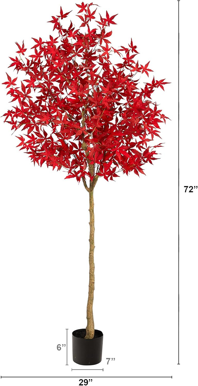 6Ft. Lifelike Autumn Maple Tree – Perfect for Fall Decor