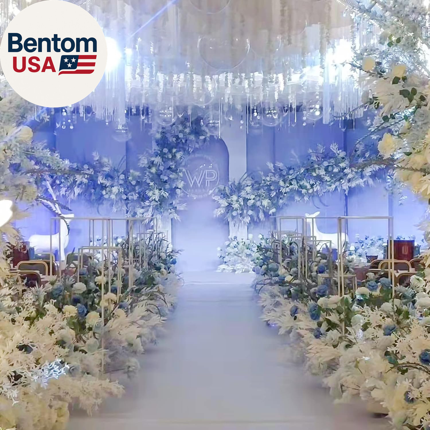 6.5 Feet Wisteria Flower Garlands Faux Vine Flower Backdrop for Wall Arch Garden