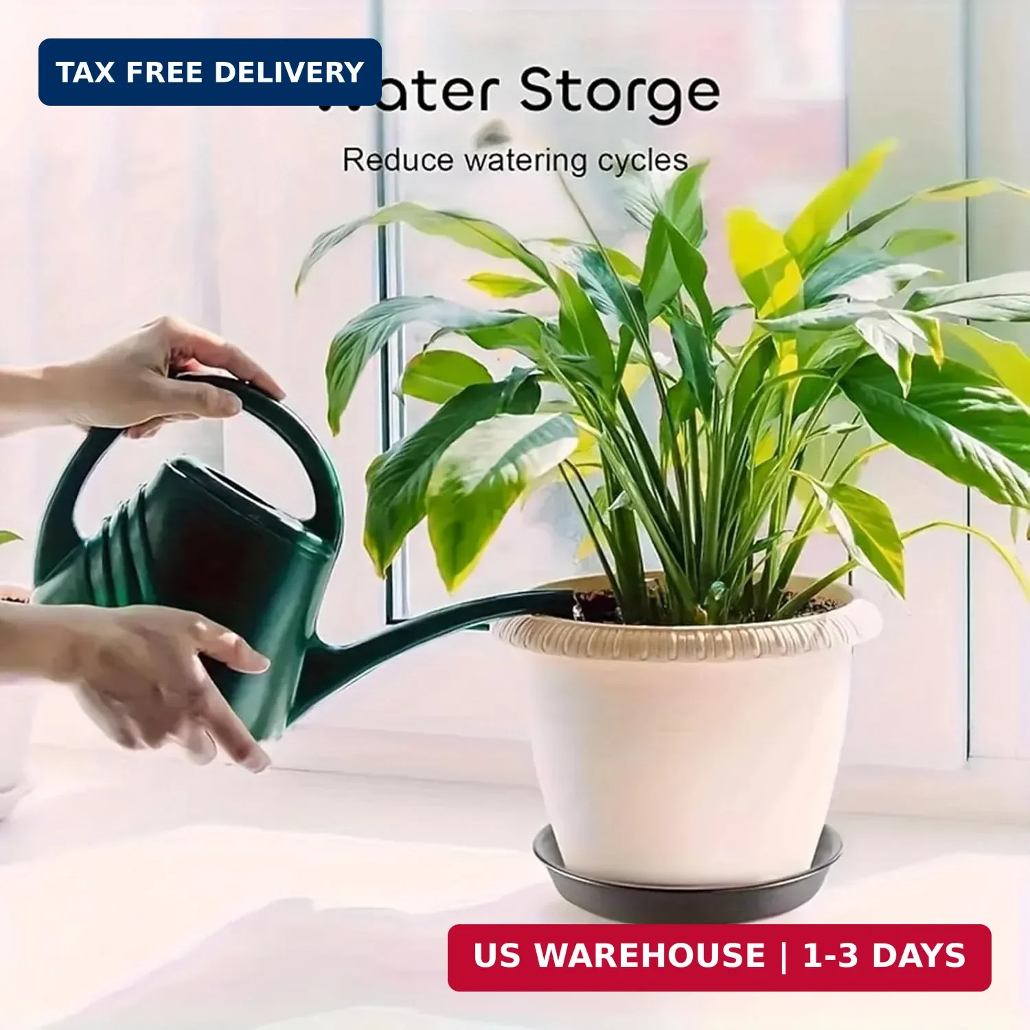 6 Pack Plant Saucer 12 Inch Plastic Plant Tray, Sturdy and Durable Flower Pot Co