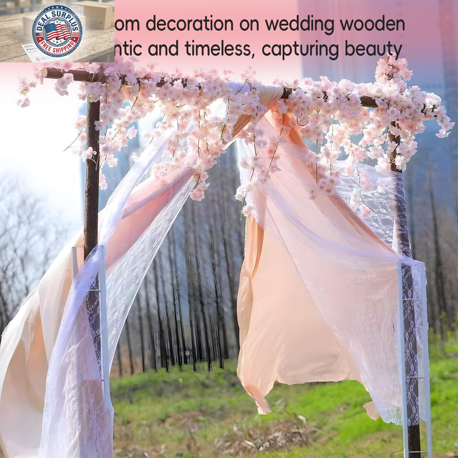 3Pcs 5.91 Ft Artificial Cherry Blossoms Garland Pink Fake Vines Hanging Silk Che
