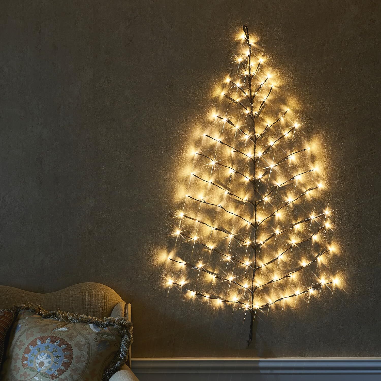 Lighted Wall Tree 4FT 108LED Warm White for Home Decor Christmas Tree Lights …