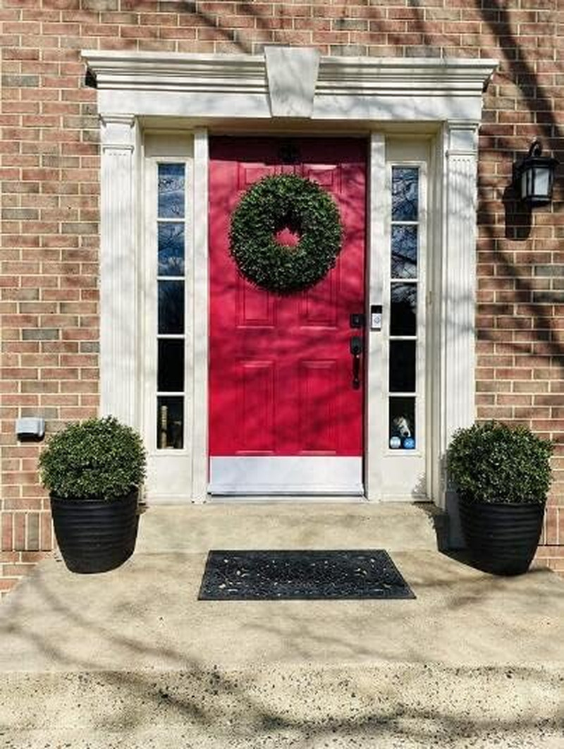 Set of 2 Potted 24” Artificial Topiary Trees for Outdoor Home Decor