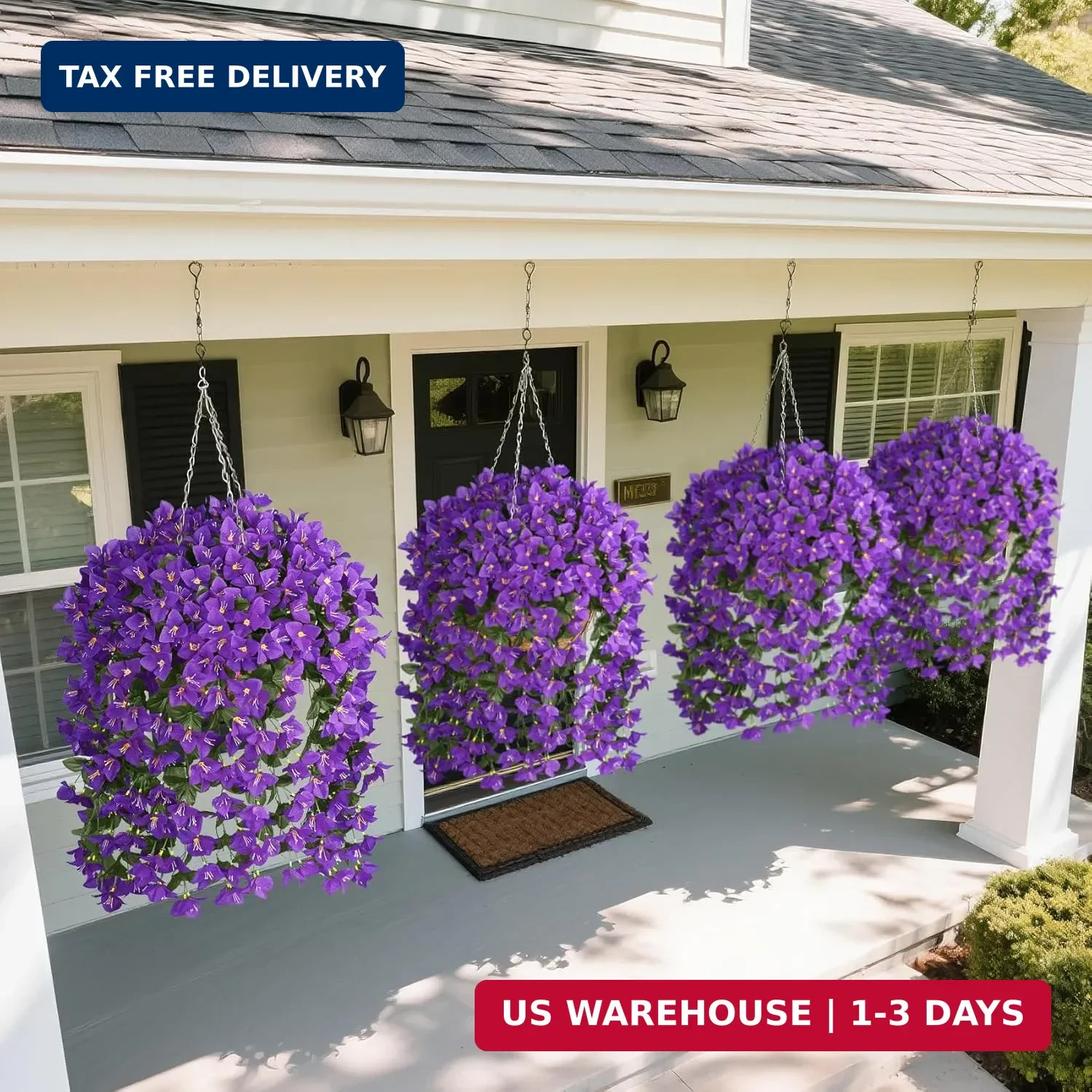 Artificial Bougainvillea Flowers Plants for Outdoors Decoration, 2 Pcs Faux Silk