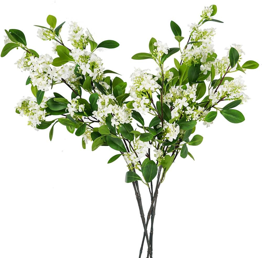32″ Faux Greenery Stems – 6 Pcs Artificial Plants for Home & Office Décor