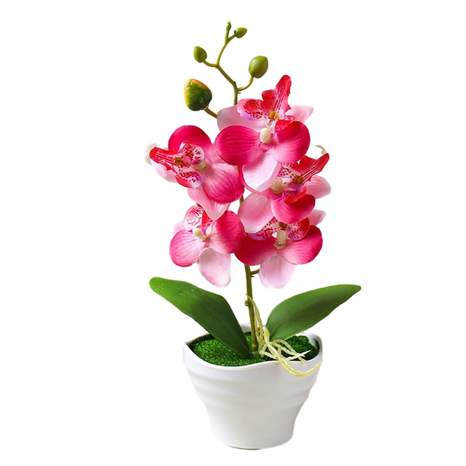 Artificial Butterfly Orchid Flower Plants In Pot Fake Home Wedding Party Decor