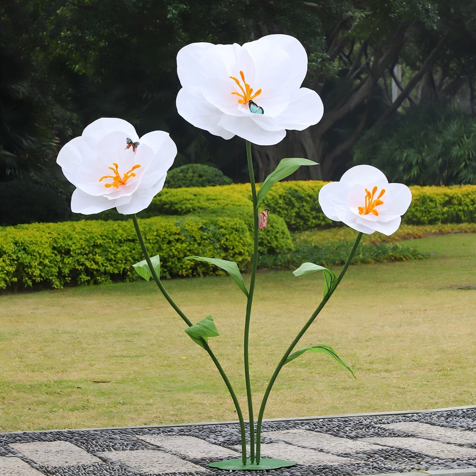 Giant Flowers with Bases and Stems 5.9Ft Large Artificial Floral Decoration