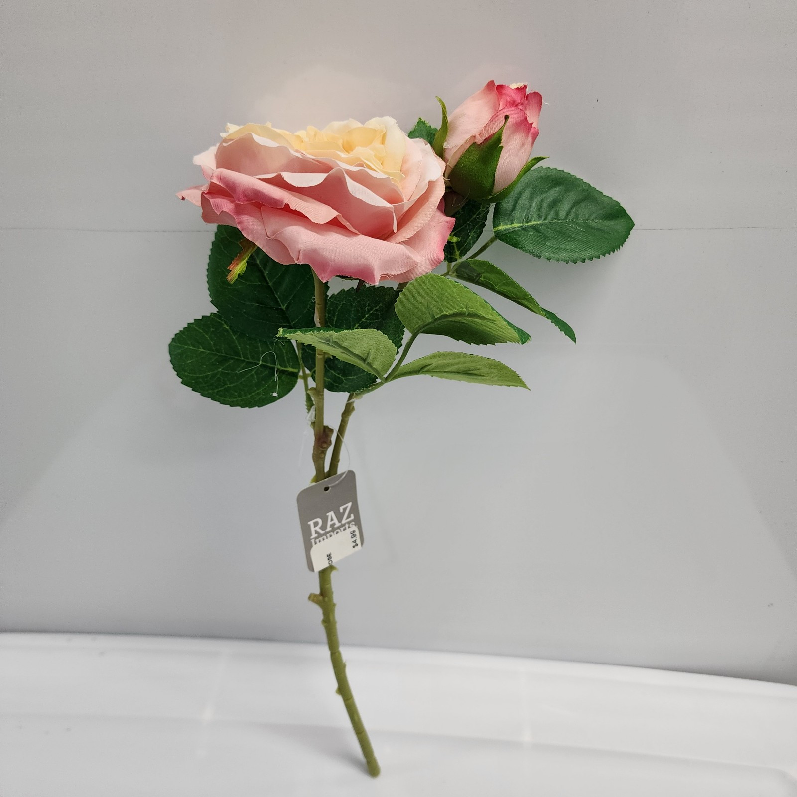 Raz Imports 14″ PINK GARDEN ROSE SPRAY Home Decor, Wedding Decor, Quinciañera