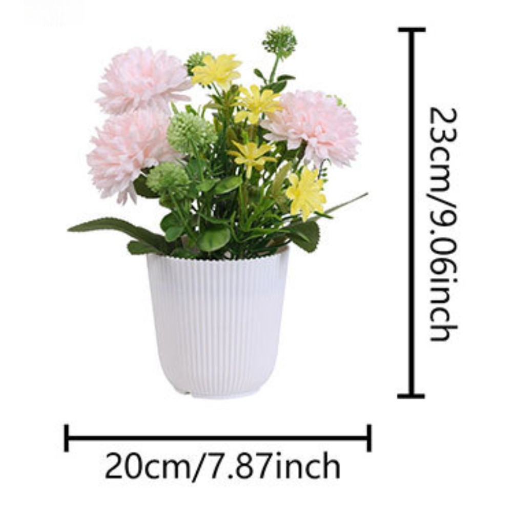 For Home Office Decorative Plant with Lavender Roses in Neutral Tone Pot