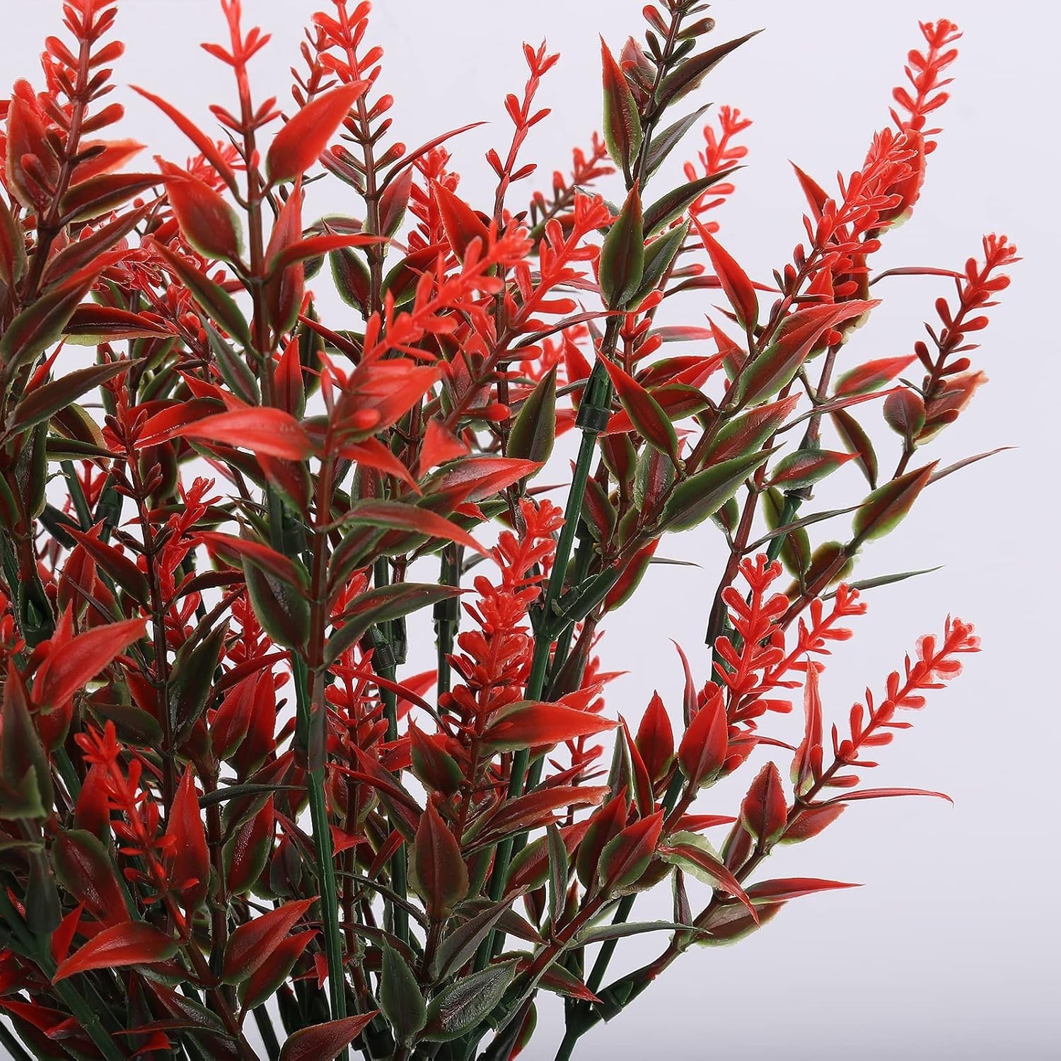 Vibrant Orange Artificial Lavender – 12 UV Resistant Bundles for Every Occasion