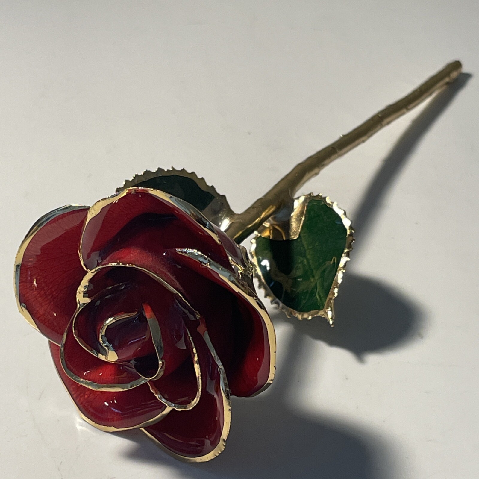 Real Red Rose 24K Gold Dipped Preserved Flower Gifts For Valentines Day