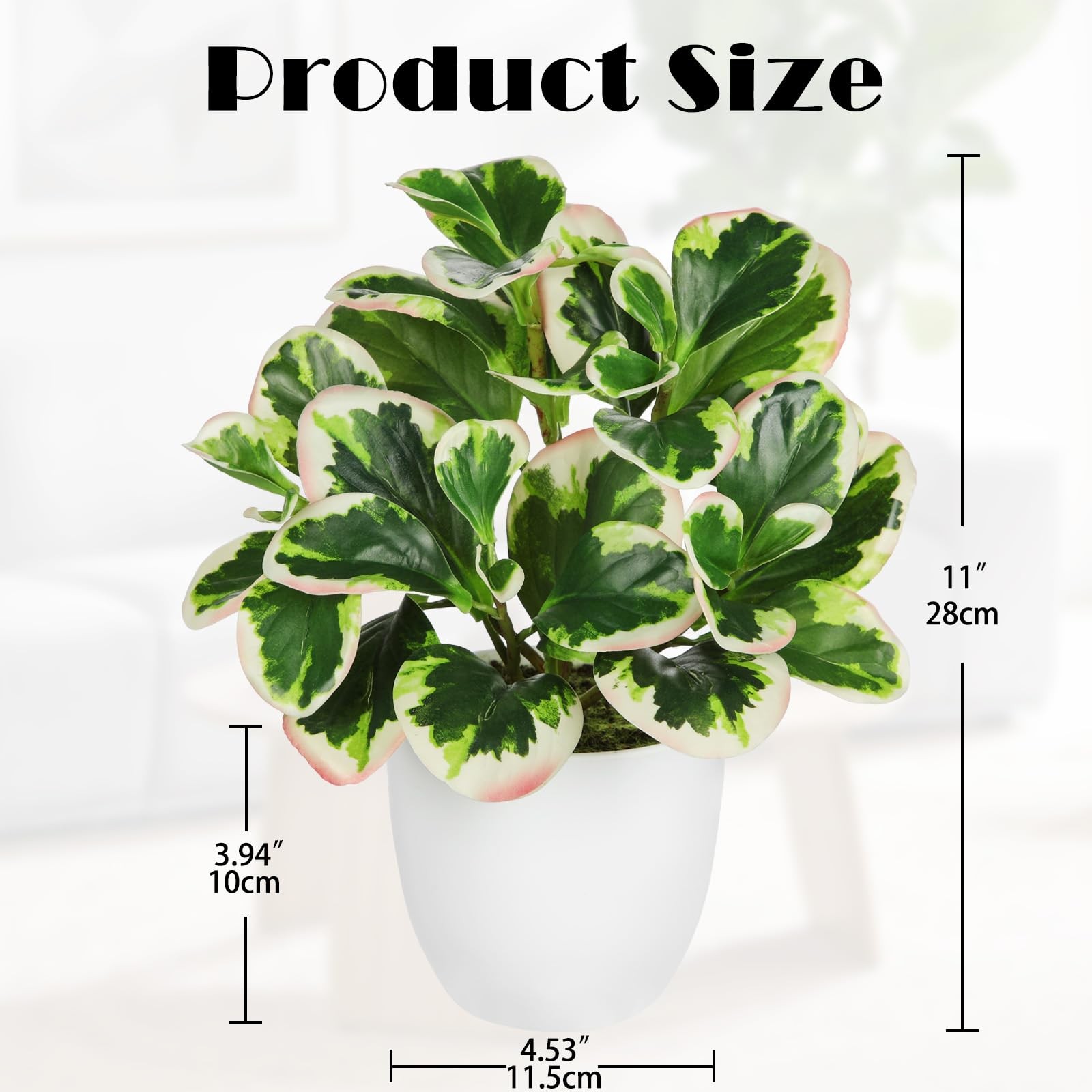 Fake Plants in White Pot, Artificial Potted Plant for Home Farmhouse Table De…