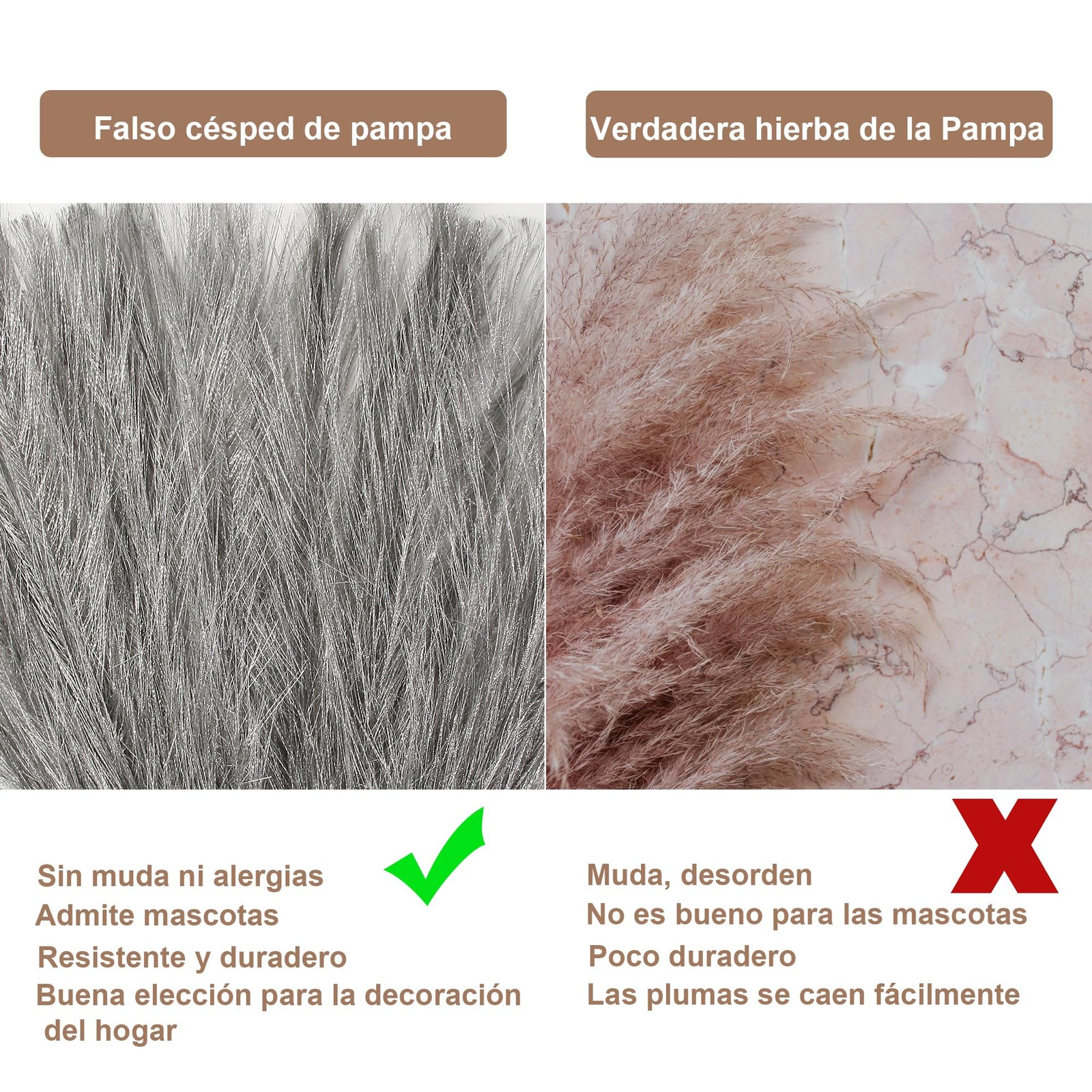 Silver Pampas Grass Decor, 30 Pcs 17″ Faux Pampas Grass Short Decor, Pompas G…