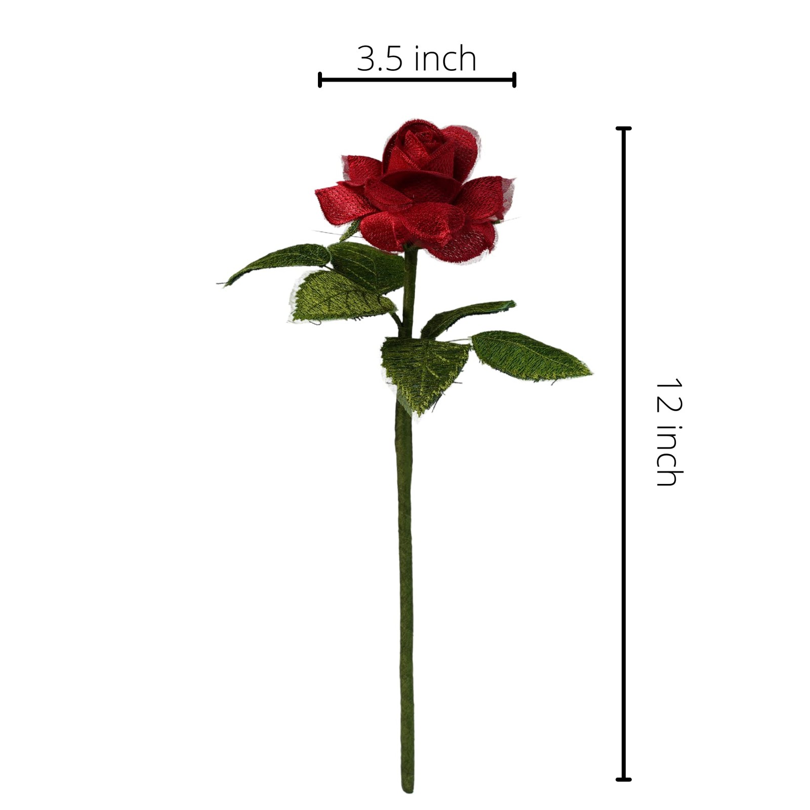 Lace Rose 13th Anniversary Flower for her, 13 Years Wedding Anniversary, Hand…