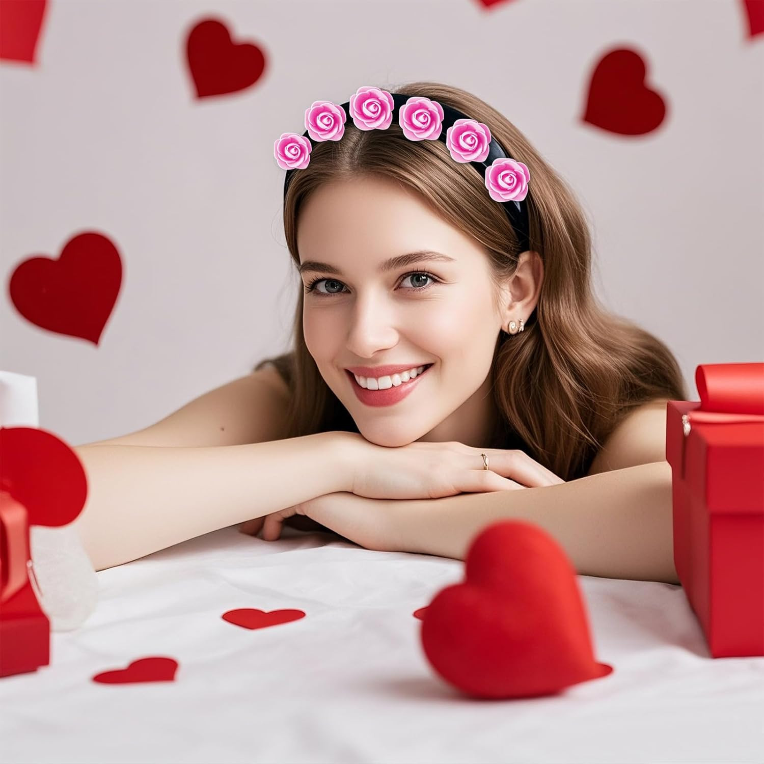 100Pcs Mini Artificial Rose Artificial Fake Rose Head Mini Foam Artificial Rose