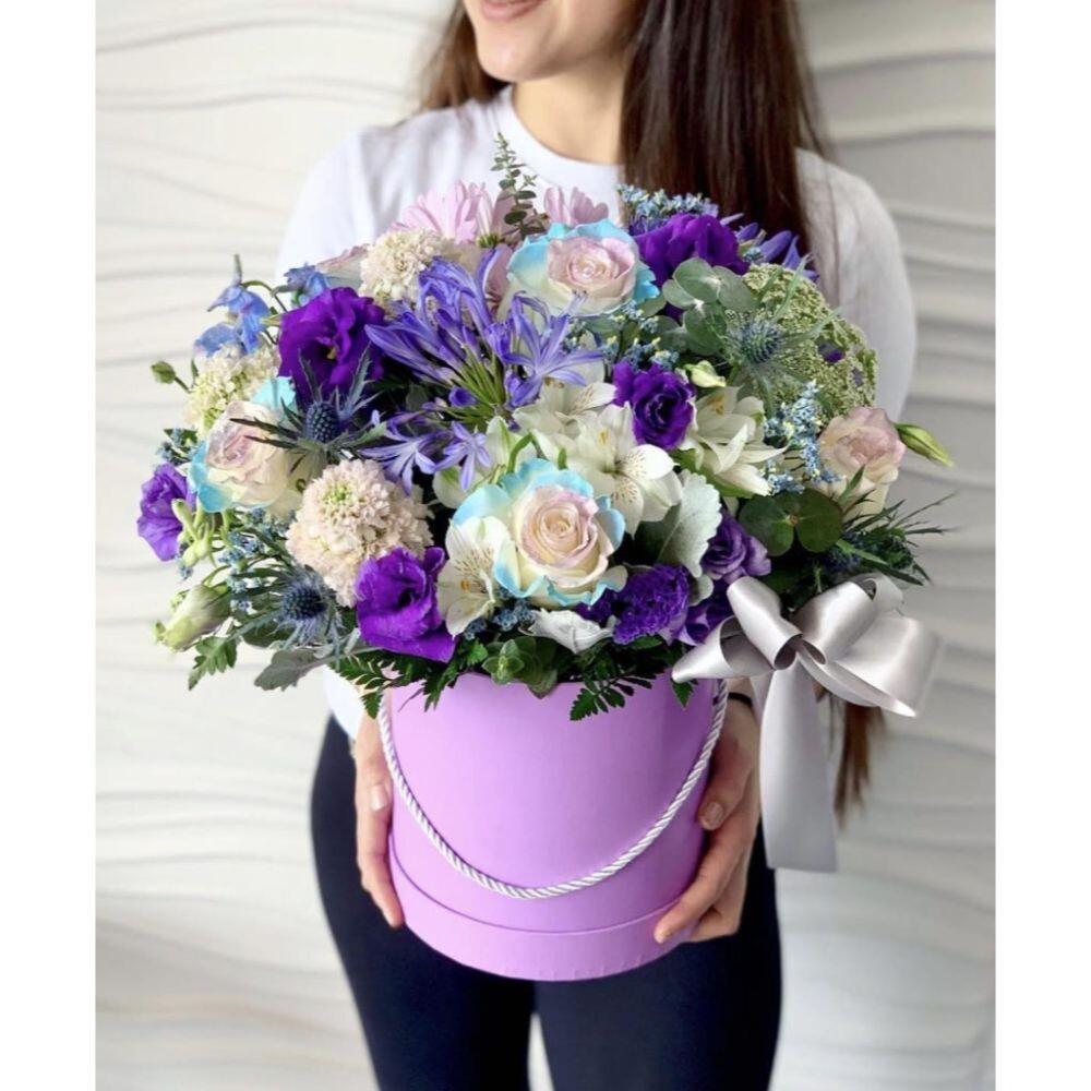 Premium Quality Round Flower Box, Floral Gift Box, Set of 3 pcs, with Lids