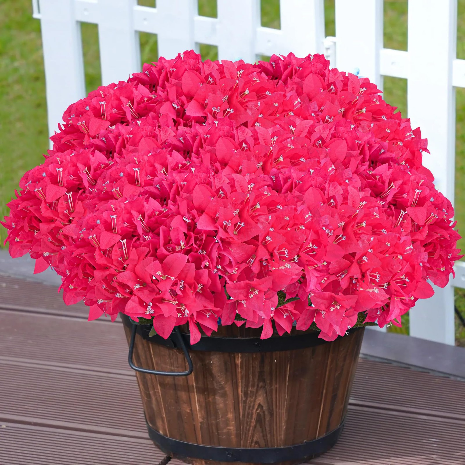 Artificial Outdoor Flowers Fake Bougainvillea Plants for Spring Summer Decora…