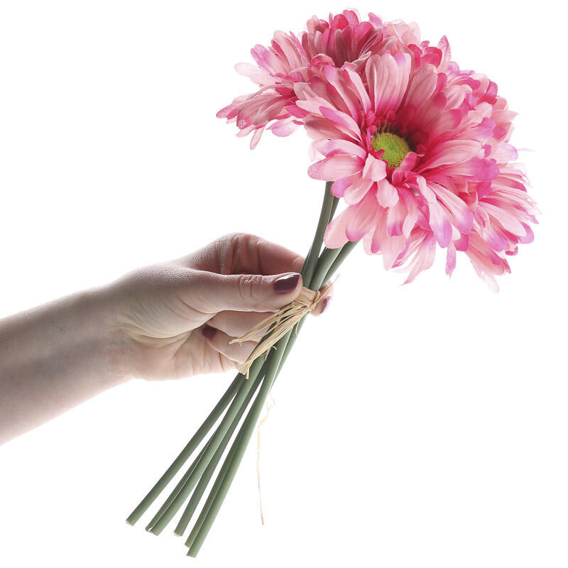 Set of 2 Pink Artificial Gerbera Daisy 11-1/4″ Floral Bundles