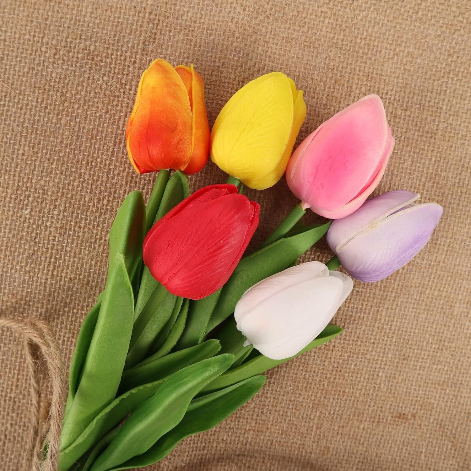 30pcs Real Touch Tulips PU Artificial Flowers Plants Decor, Multi Color Fake …