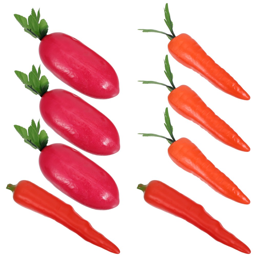 8 PCS Lifelike Artificial Carrot Decorative Foam Craft Supply