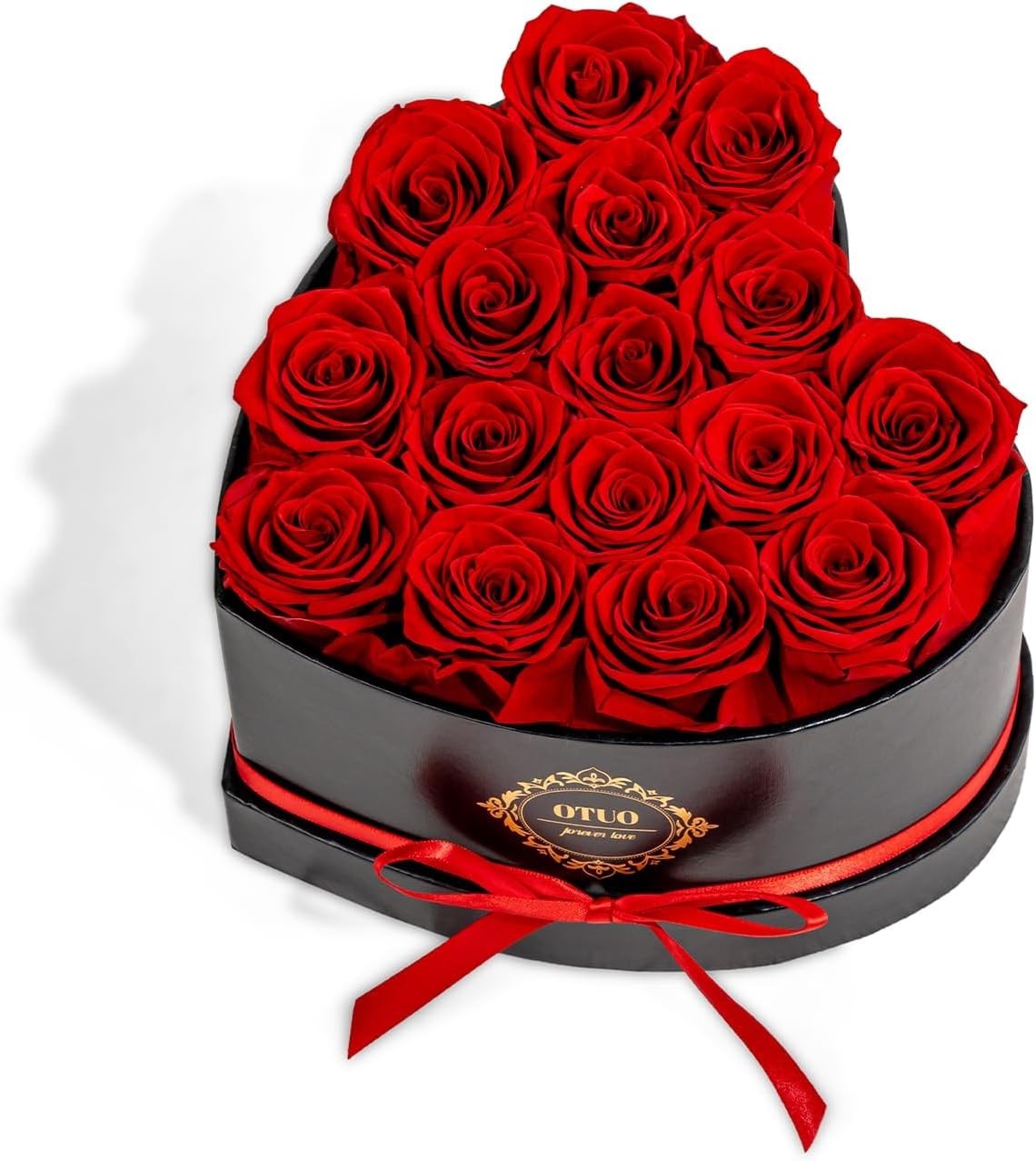 16 Preserved Roses in Heart-Shaped Box, Flowers for Delivery Prime Last up 2 …