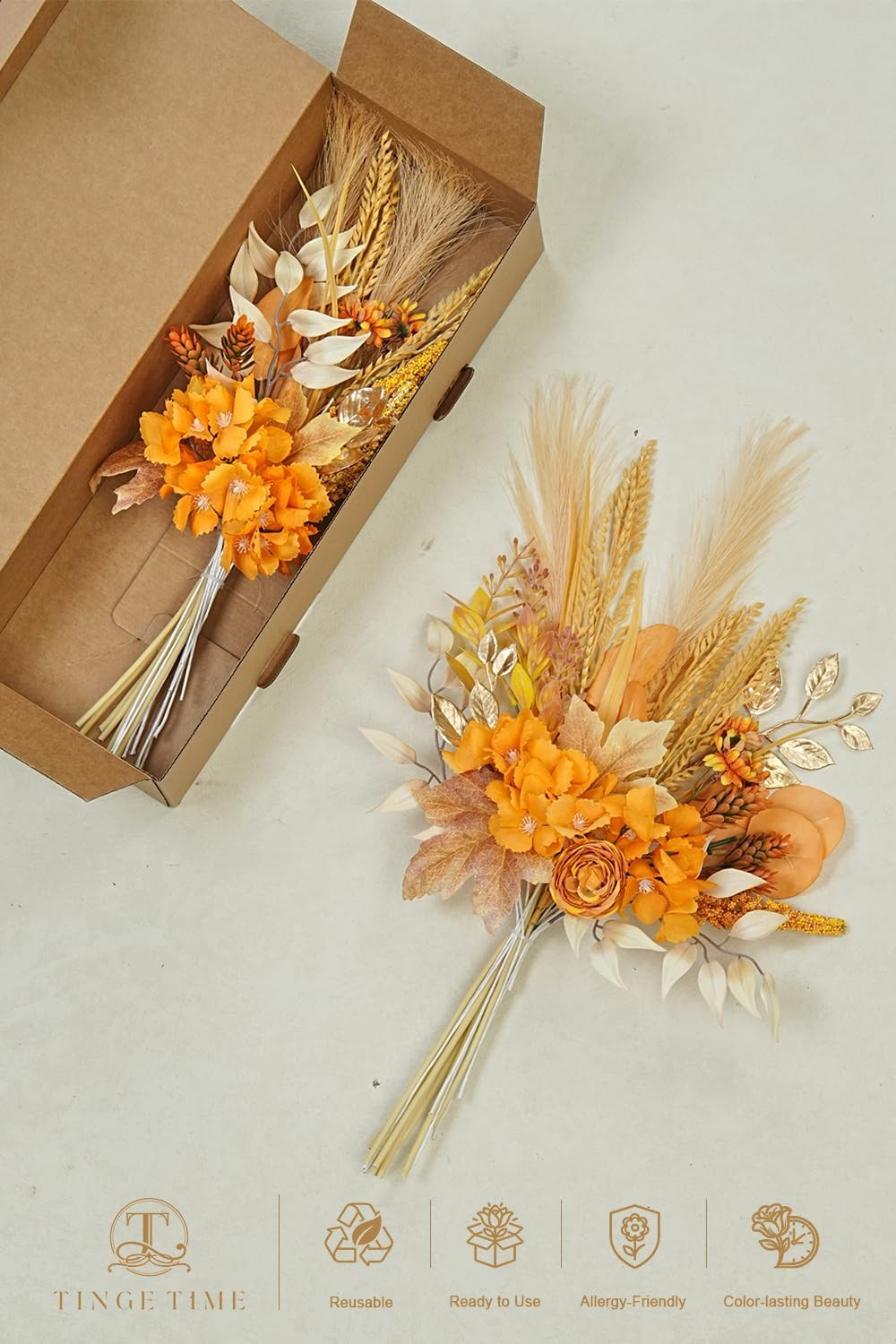 Artificial Greenery Stems, 55Pcs Box Set for Wedding, Home & Office | 13 Kinds F