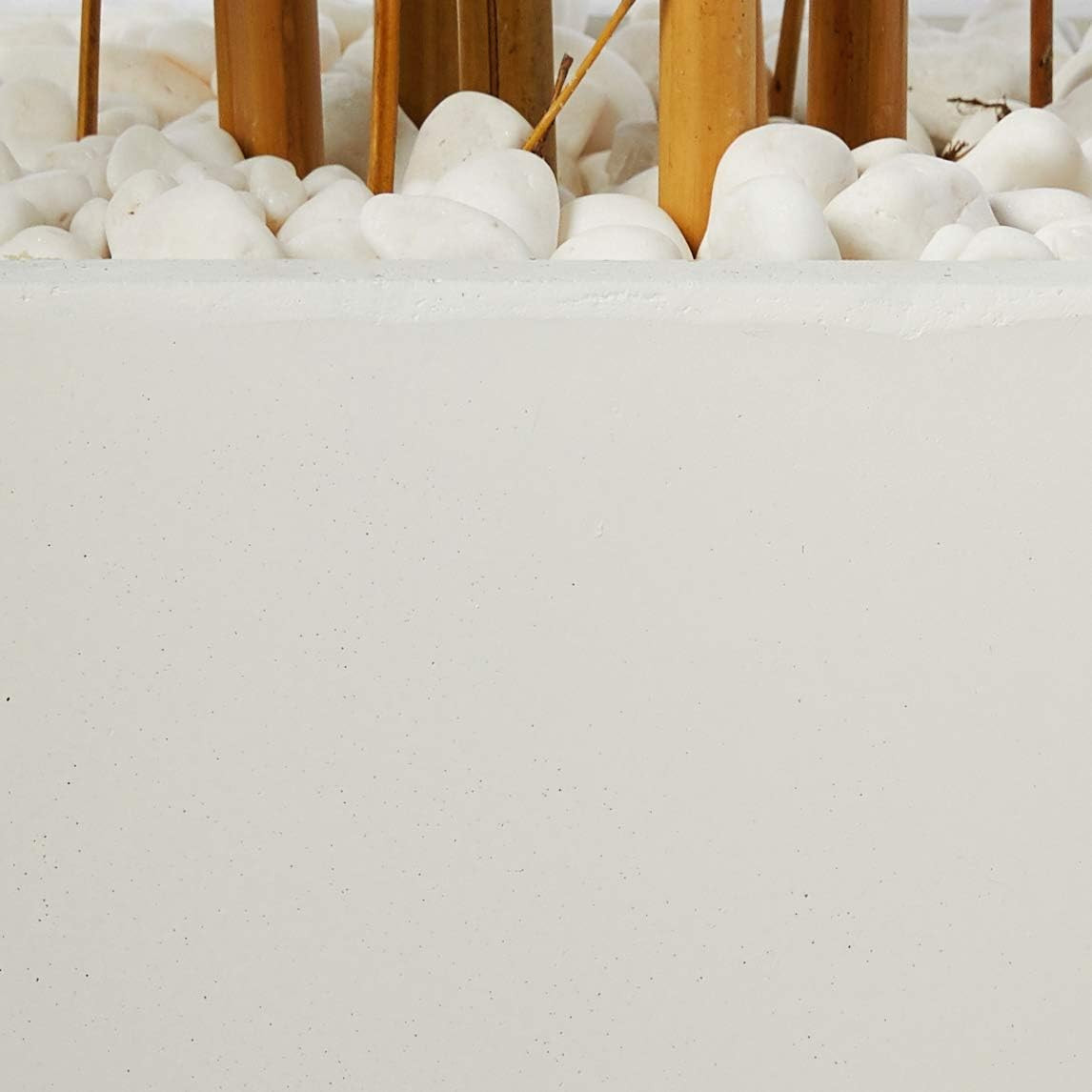 5.5Ft Bamboo Artificial Tree in Elegant White Tower Planter