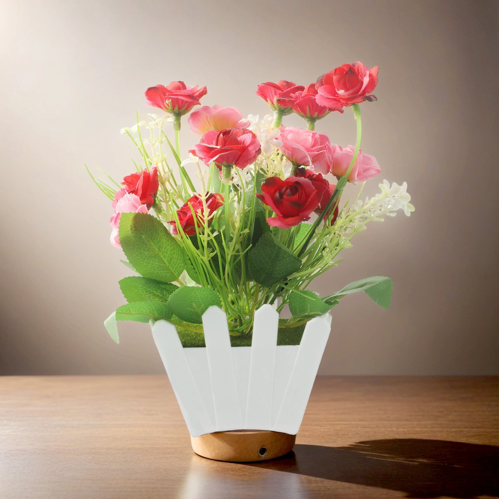 Realistic Looking Artificial Flowers in Pot for Indoor and Outdoor Use