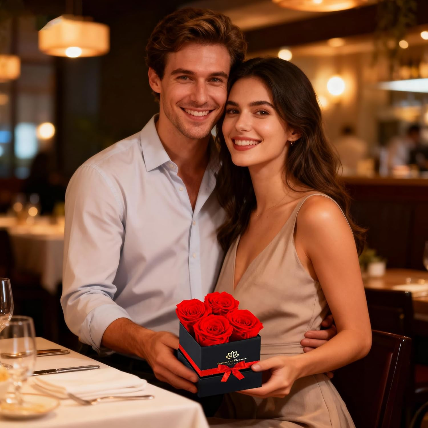 Forever Flowers Roses in a Box,Real Preserved Flowers,Preserved Roses,Preserved