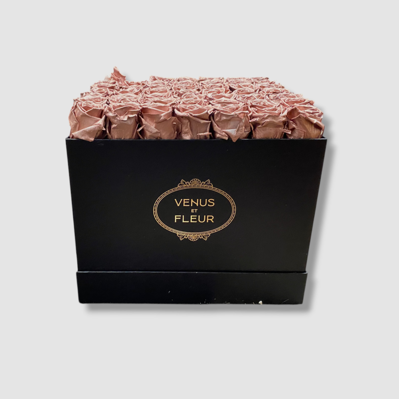 Venus ET Fleur Rose Gold Classic Large Square Rose Box